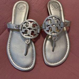 Gold Tory Burch Miller sandals